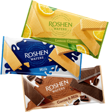 Wafle Roshen - różne smaki